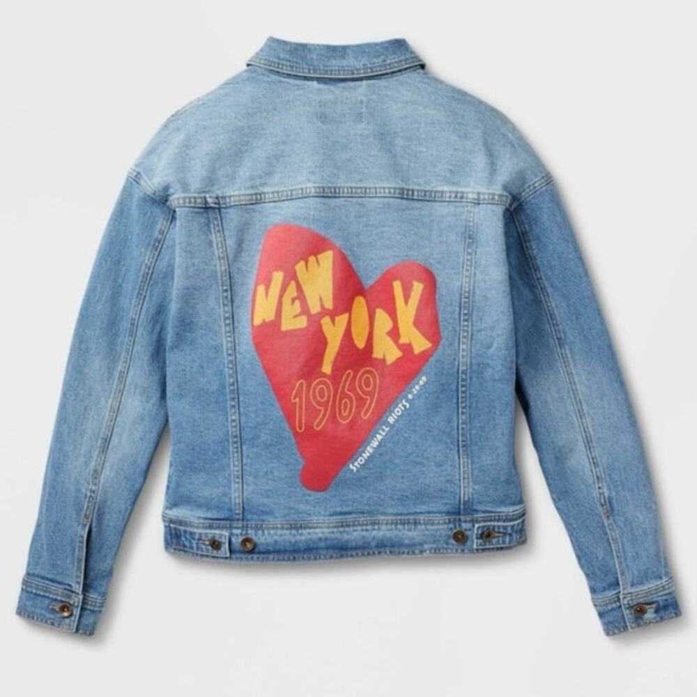 Denim Jacket XS Pride Adult Queer Artist Design New York 1969‎ Stonewall Riot